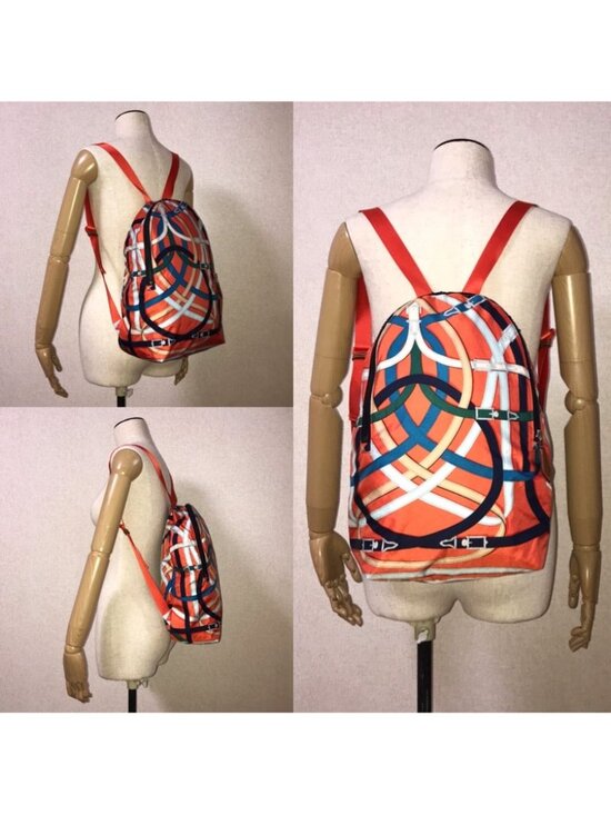 Hermes Air Silk Cavalcade Backpack Orange Price Negotiation Welcome main image 7